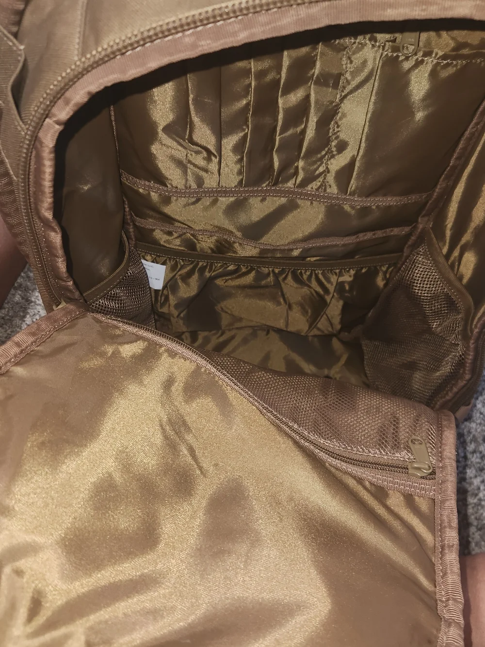 Tactical Baby Gear Daypack Diaper travel Bag Backpack Coyote Brown W/ Patch